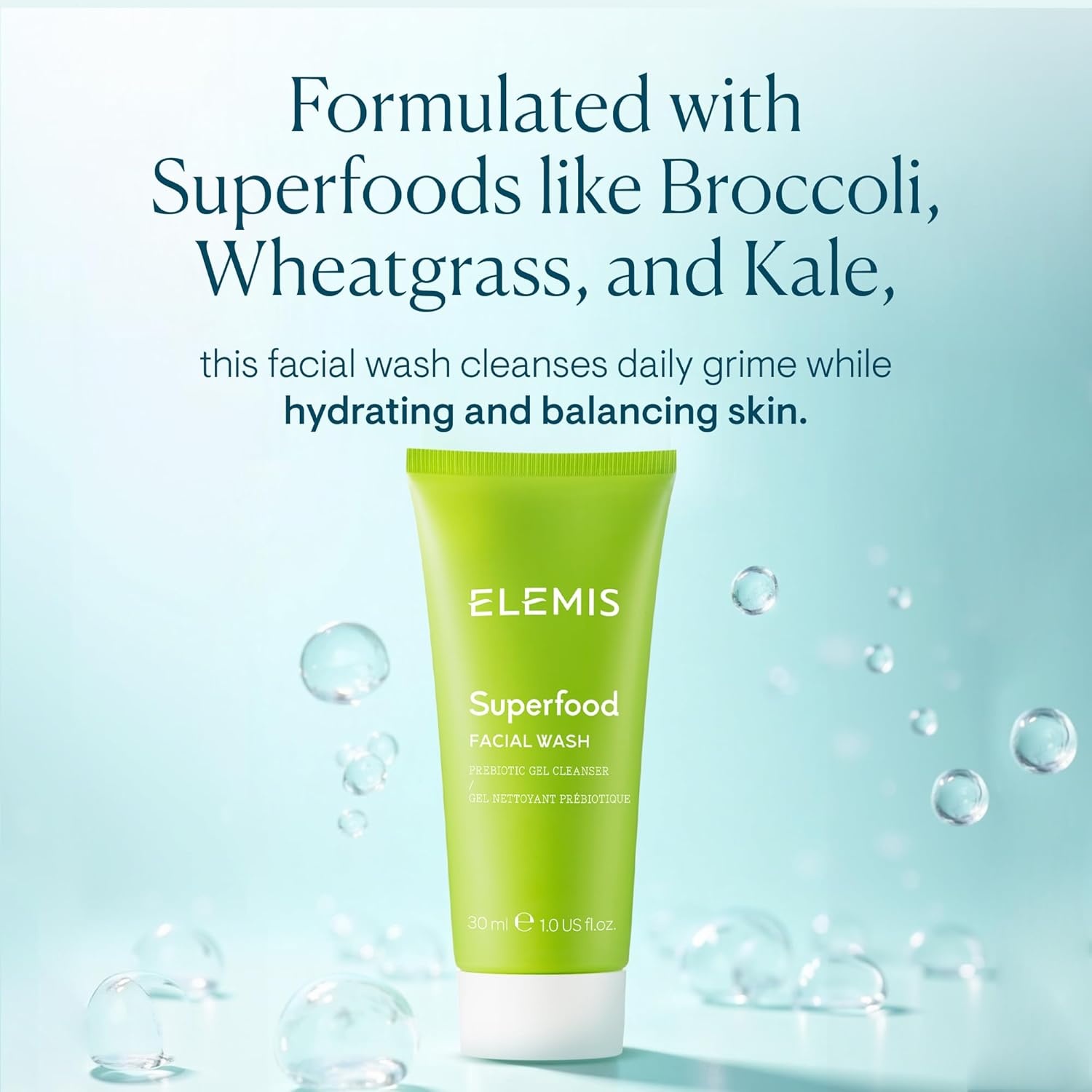 image:imageELEMIS Superfood Facial Wash Revitalizing Daily Prebiotic Gel Wash Gently Cleanses Nourishes and Balances Skin for a Fresh Glowing Complexion1 Fl Oz Pack of 1